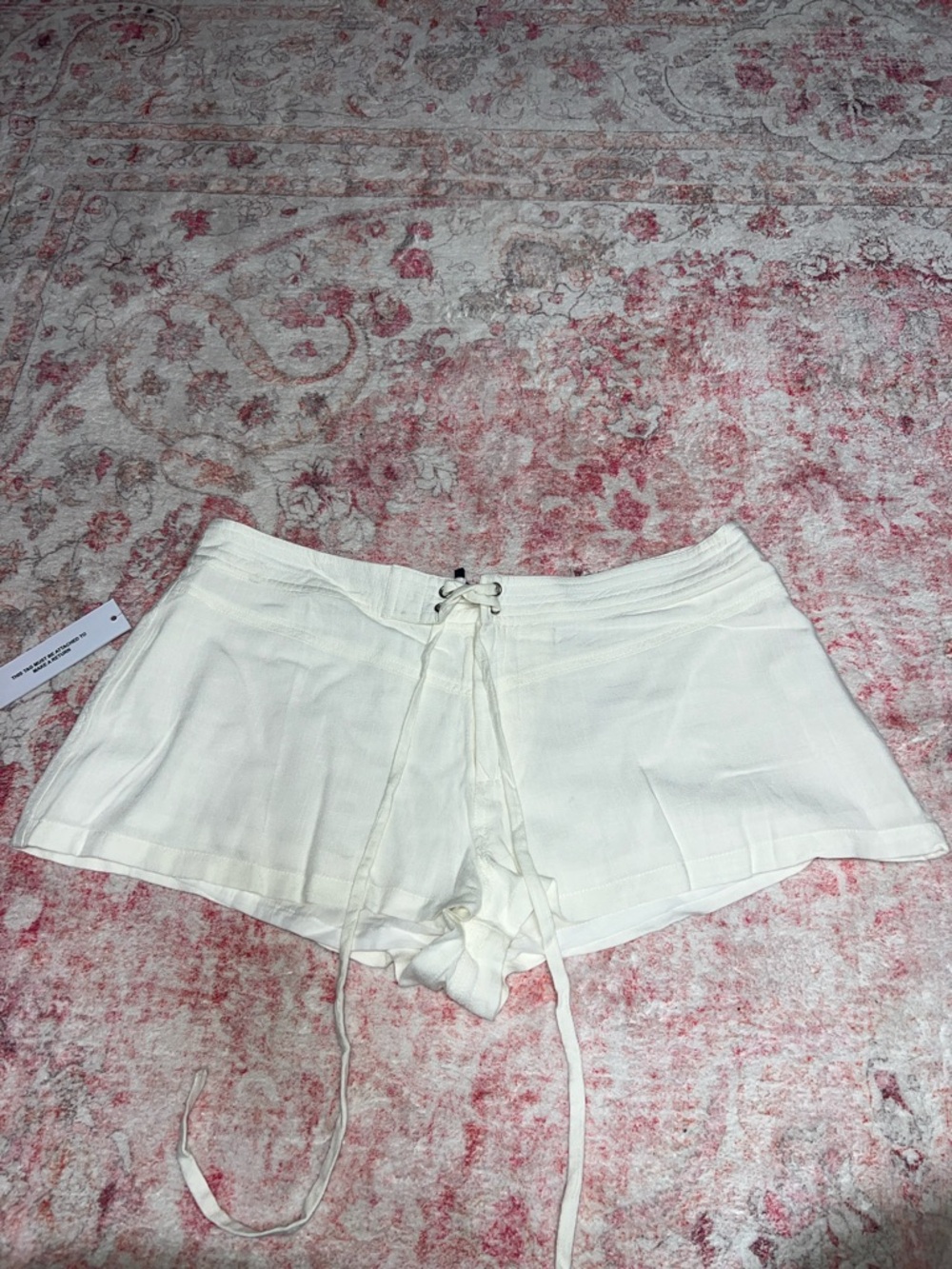 NWT Princess Polly White Lace-Up Casual Shorts